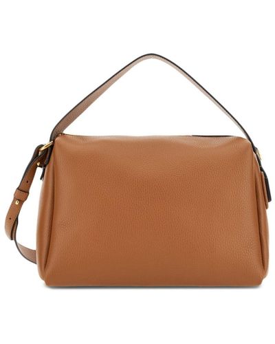 Hogan H-plexi Leather Shoulder Bag - Brown