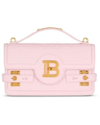 Balmain B-buzz 24 Leather Tote Bag - Pink