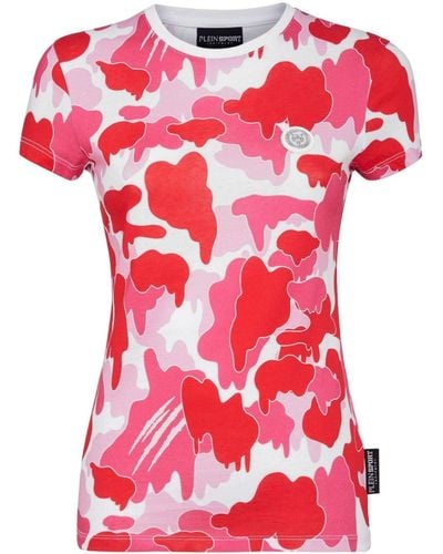 Philipp Plein T-shirt con stampa camouflage - Rosso