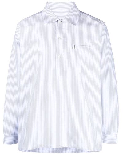 Mackintosh Striped Long-sleeved Shirt - White