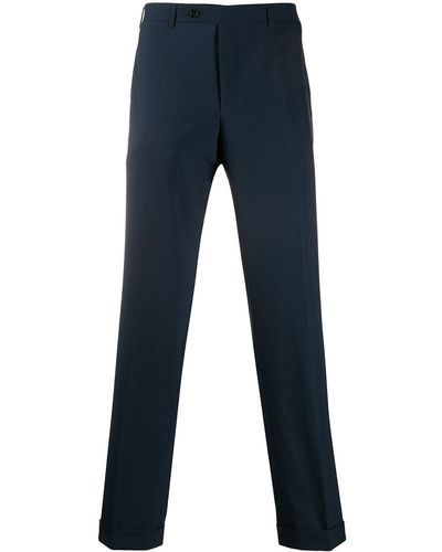 Canali Slim-fit Pantalon - Blauw