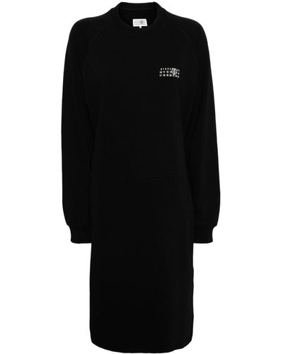 MM6 by Maison Martin Margiela Knitted Cotton-blend Dress - Black
