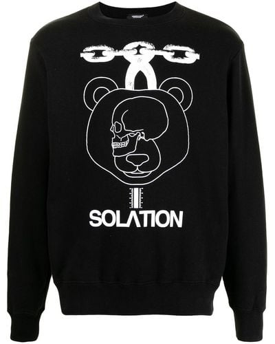 Undercover Sweatshirt mit Solation-Print - Schwarz