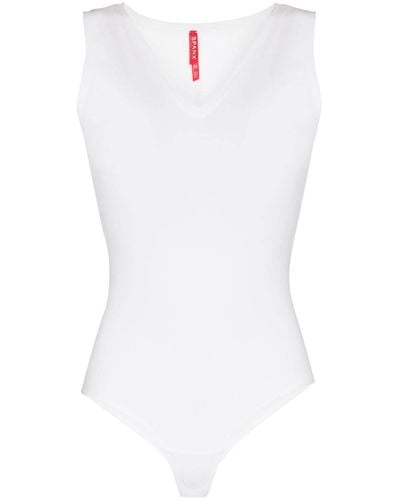 Spanx Body Suit Yourself à col v - Blanc