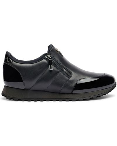 Giuseppe Zanotti Idle Run Quilted Leather Zip-up Loafers - Black