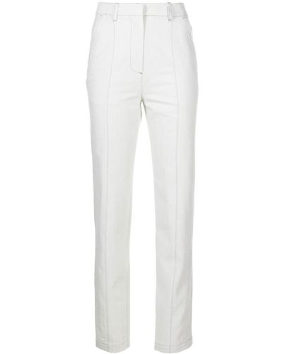 LVIR Contrast Stitch Straight-leg Jeans - White