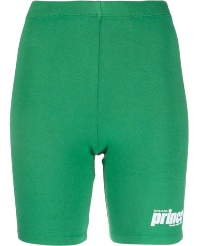 Sporty & Rich Pantalones cortos de ciclismo con logo - Verde