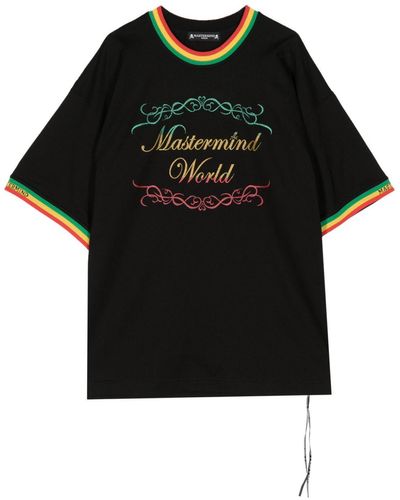 MASTERMIND WORLD Rasta T-Shirt mit Logo-Print - Schwarz
