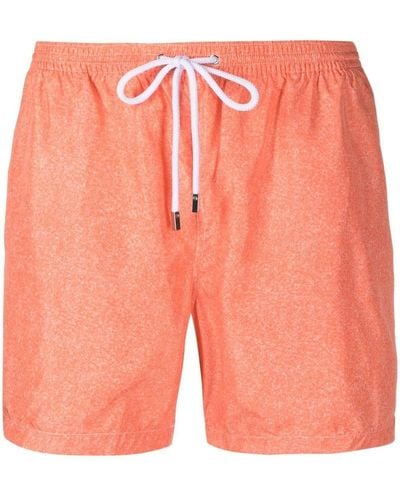 Barba Napoli Logo-patch Swim Shorts - Orange