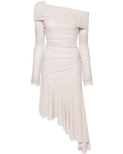 Philosophy Di Lorenzo Serafini Ruched Asymmetric Midi Dress - White