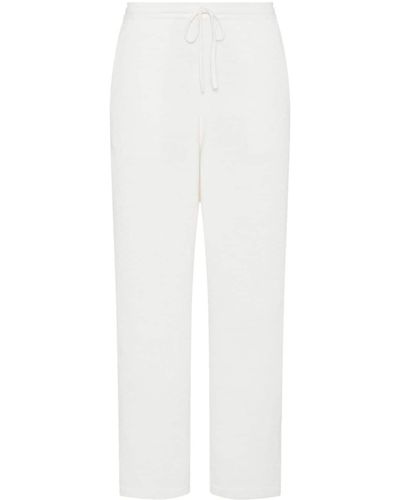 Rosetta Getty X Violet Getty Wool-cotton Track Trousers - White