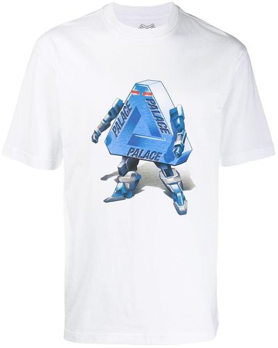 Palace T-Shirt mit Roboter - Weiß