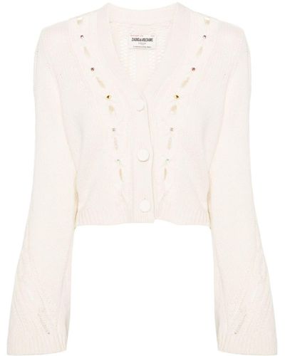 Zadig & Voltaire Barley Cable-knit Cardigan - White