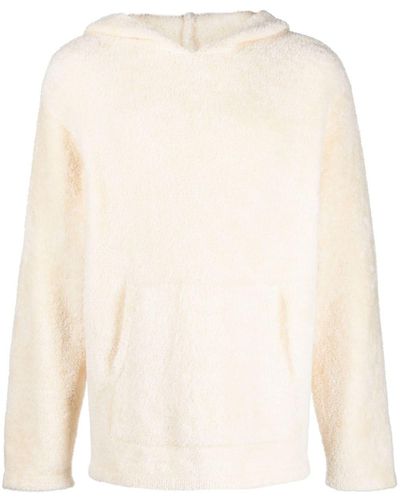 Sandro Terry-knit Fleece Hoodie - White