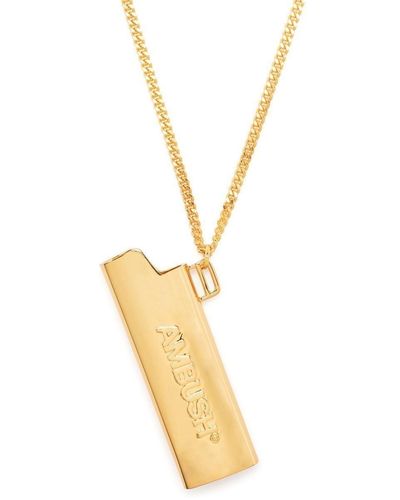 Ambush Logo Lighter Case Pendant Necklace - Metallic