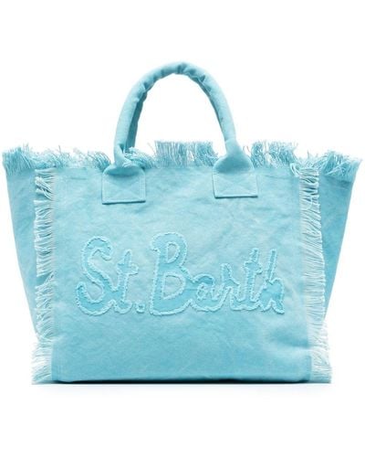 Mc2 Saint Barth Vanity Canvas Beach Bag - Blue