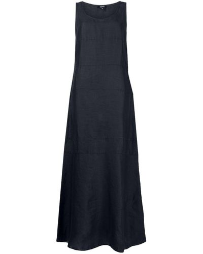 Aspesi Paneled Linen Maxi Dress - Blue