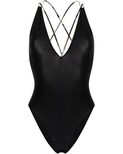 Emilio Pucci Vivara-Print Swimsuit - Black