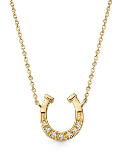 Astley Clarke 14kt Recycled Yellow Gold Horseshoe Diamond Necklace - Metallic