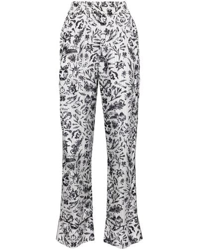 Off-White c/o Virgil Abloh Pantalones de pijama con estampado Tattoo - Blanco
