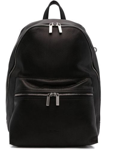 Rick Owens Logo-Debossed Backpack - Black