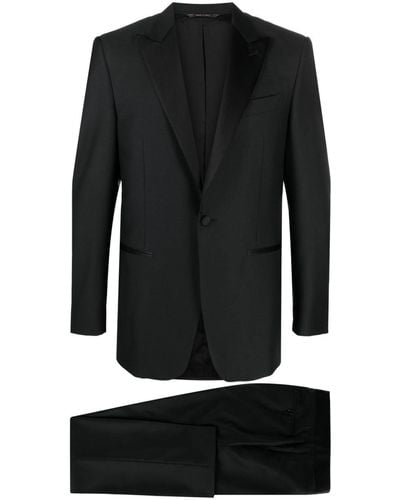 Canali Einreihiger Anzug - Schwarz