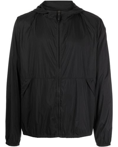 James Perse Zip-up Hooded Windbreaker Jacket - Black