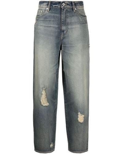 KENZO Mid-rise Tapered Jeans - Blue