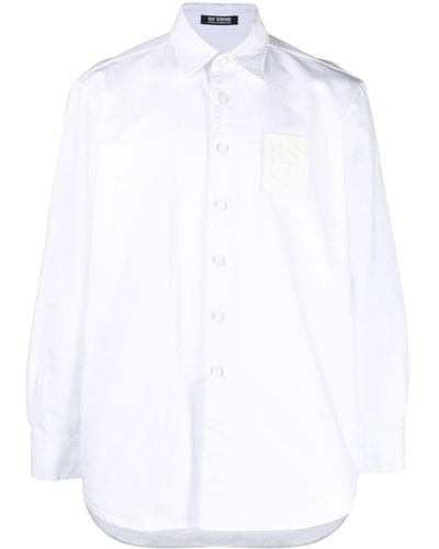 Raf Simons Camisa con parche del logo - Blanco