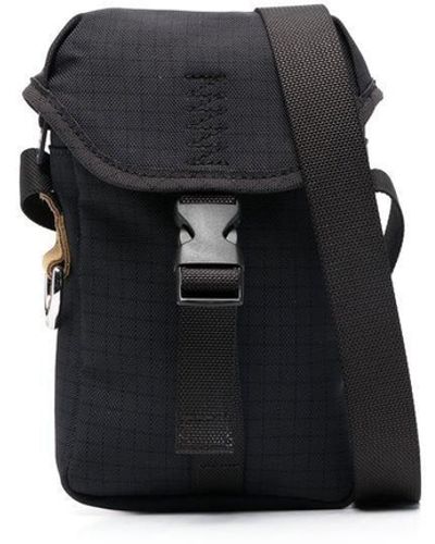 Acne Studios Fine-check Pattern Messenger Bag - Black