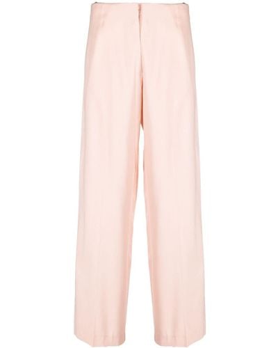 Forte Forte Rhinestone-embellished Straight-leg Trousers - Pink