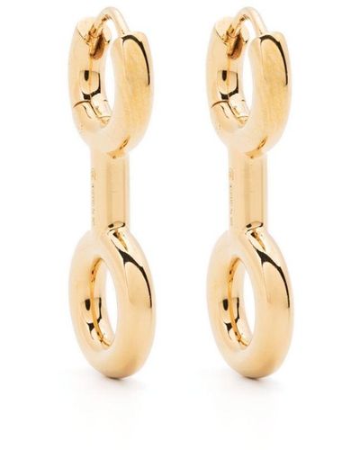 Charlotte Chesnais Binary Chain huggie Earrings - White