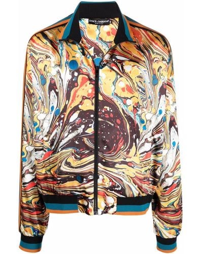 Dolce & Gabbana Graphic-print Track Jacket - Orange