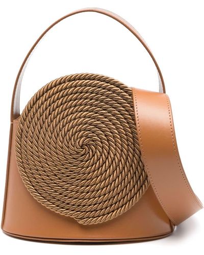 D'Estree Gunther Leather Tote Bag - Brown