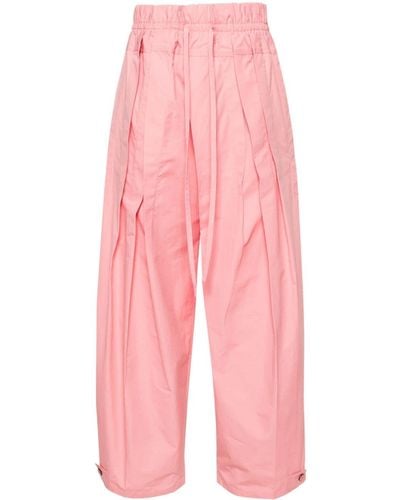 Jil Sander Pleat-detail Wide-leg Pants - Pink