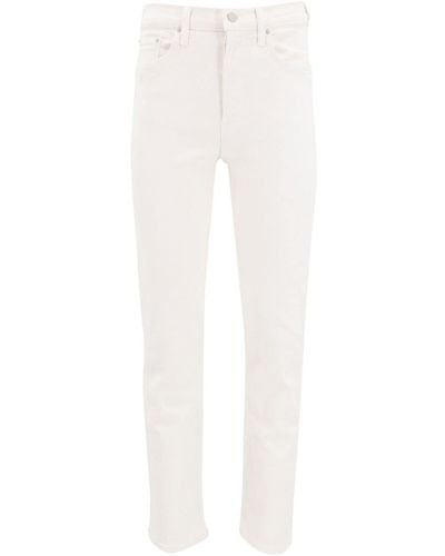 Mother The Tomcat High-rise Straight-leg Jeans - White
