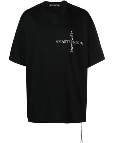 MASTERMIND WORLD Logo-print Cotton T-shirt - Black