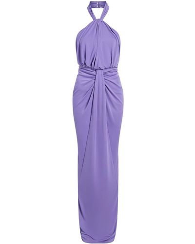 Cinq À Sept Kaily Draped Jersey Gown - Purple