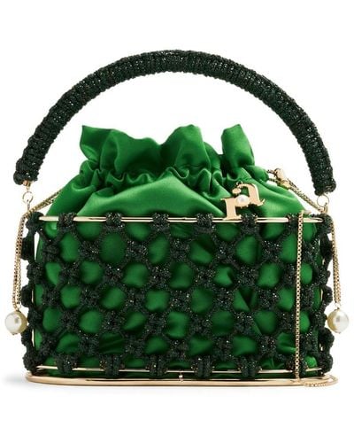 Rosantica Holli Nodi Crystal-embellished Bag - Green