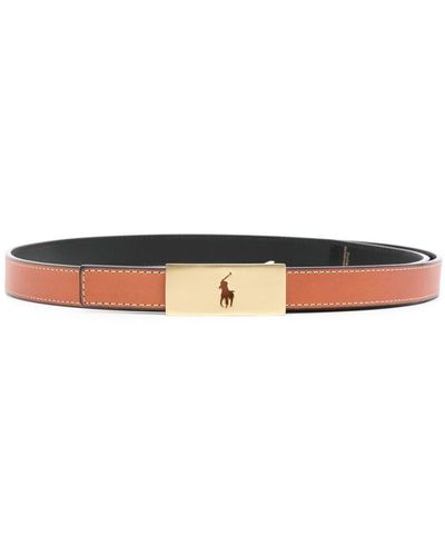 Polo Ralph Lauren Polo Id Leather Belt - White