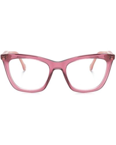 Carolina Herrera キャットアイ眼鏡フレーム - ピンク