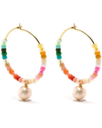 Anni Lu Pendientes Rainbow Nomad con perla - Multicolor