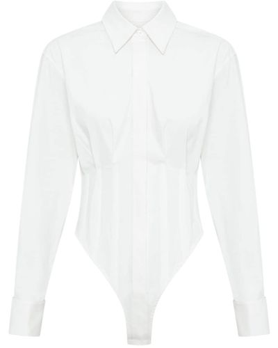 Dion Lee Corset-style Poplin Bodysuit - White