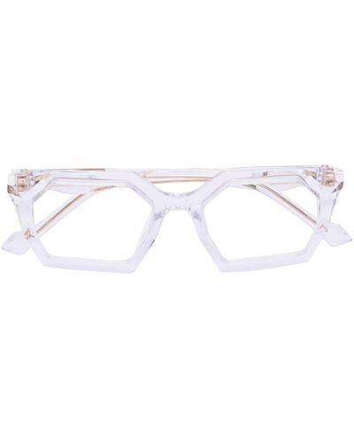 Yohji Yamamoto ジオメトリック眼鏡フレーム - ホワイト