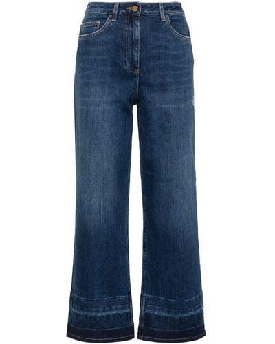 Elisabetta Franchi Jeans a gamba ampia - Blu
