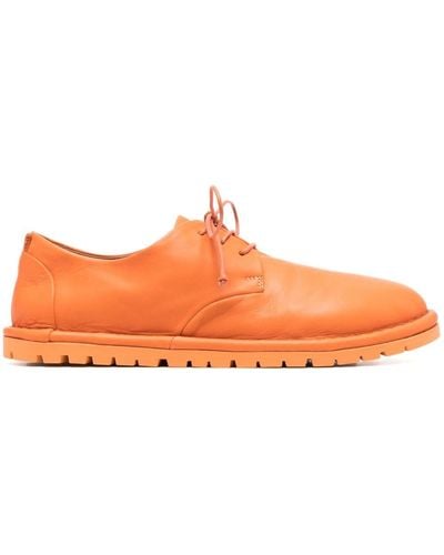 Marsèll Chaussures oxford en cuir à lacets - Orange