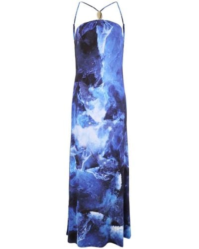 Jonathan Simkhai Sunnie Abstract-pattern Print Dress - Blue