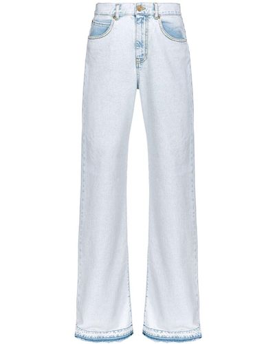 Pinko Jean ample à design cinq poches - Bleu