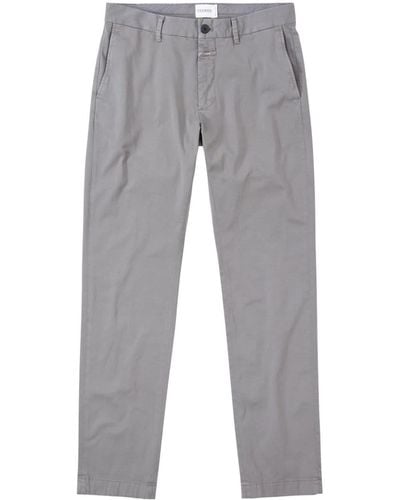 Closed Clifton Slim Cotton Trousers - Grey