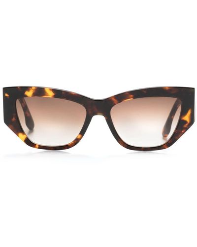 Victoria Beckham Geometric-frame Sunglasses - Natural